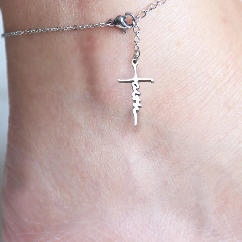 "Faith" Cross Necklace