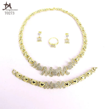 Gold-Plated "Mom" Jewelry Set