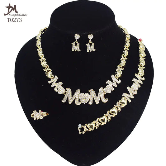 Gold-Plated "Mom" Jewelry Set