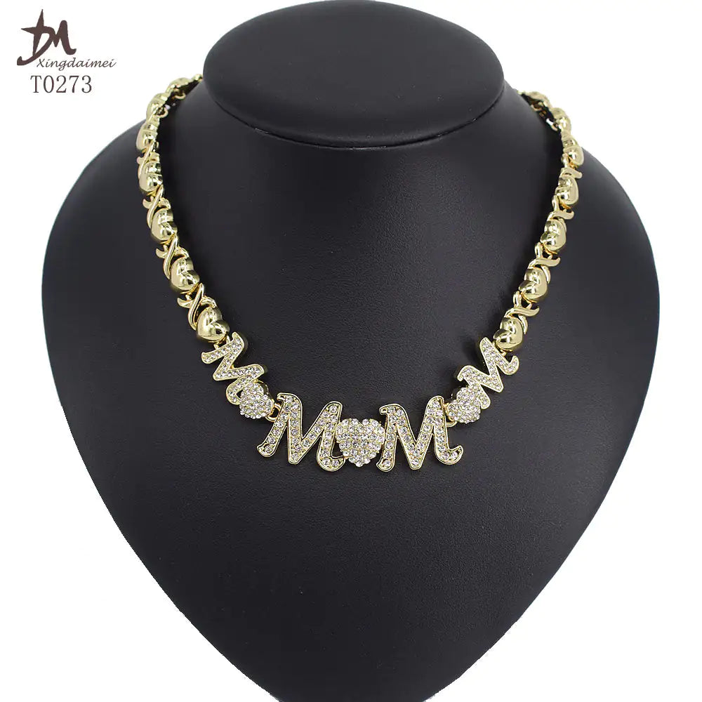 Gold-Plated "Mom" Jewelry Set