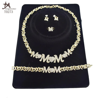 Gold-Plated "Mom" Jewelry Set