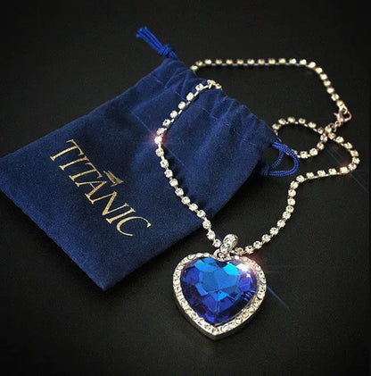 Titanic Heart of Ocean Inspired Necklace Set