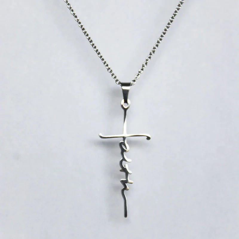 "Faith" Cross Necklace